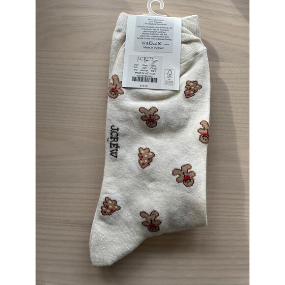 NWT J Crew Gingerbread Christmas Trouser Socks $20 - Picture 2 of 4